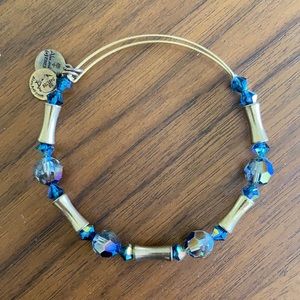 Alex and Ani Blue Swarovski Beaded Bangle
